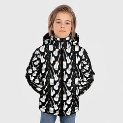 Куртка зимняя для мальчика Музыкальные Инструменты, цвет: 3D-черный — фото 2