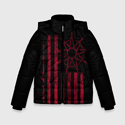 Куртка зимняя для мальчика Slipknot Флаг, цвет: 3D-красный