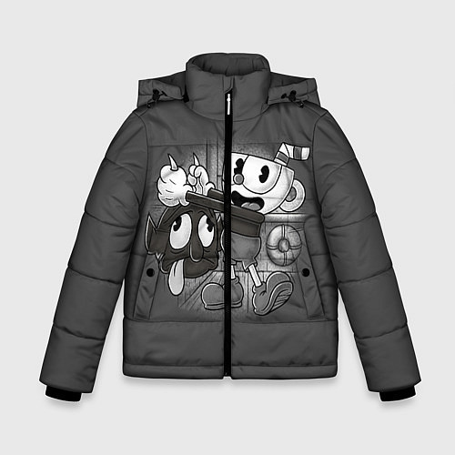 Зимняя куртка для мальчика CUPHEAD / 3D-Черный – фото 1