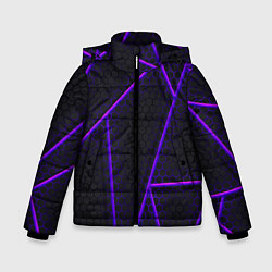 Куртка зимняя для мальчика СОТЫ НЕОНОВЫЕ - ГЕОМЕТРИЯ, цвет: 3D-черный