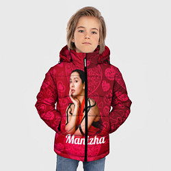Куртка зимняя для мальчика Manizha Сердечки, цвет: 3D-черный — фото 2