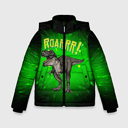 Куртка зимняя для мальчика Roarrr! Динозавр T-rex, цвет: 3D-черный