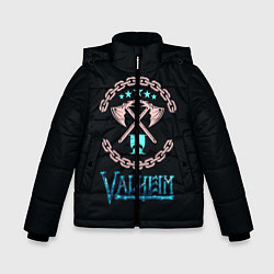 Зимняя куртка для мальчика Valheim лого и цепи