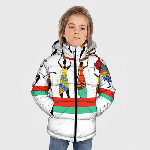 Зимняя куртка для мальчика Девушки / 3D-Красный – фото 3