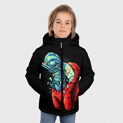 Куртка зимняя для мальчика Among Us Aliens, цвет: 3D-черный — фото 2