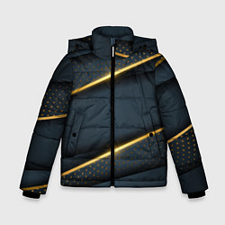 Куртка зимняя для мальчика 3D luxury gold, цвет: 3D-черный