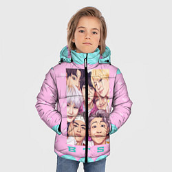Куртка зимняя для мальчика BTS совместный портрет арт, цвет: 3D-черный — фото 2