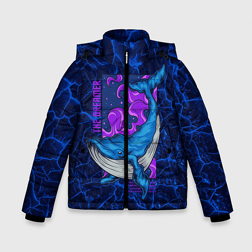 Зимняя куртка для мальчика Кит мечтатель The dreamer / 3D-Черный – фото 1