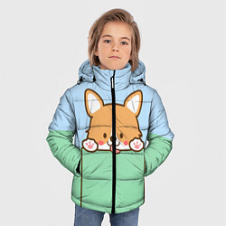 Куртка зимняя для мальчика Милый Корги, цвет: 3D-красный — фото 2