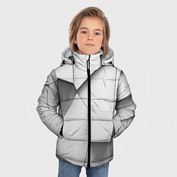 Куртка зимняя для мальчика Слом плитки, цвет: 3D-черный — фото 2