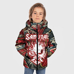 Куртка зимняя для мальчика SAMURAI CYBERPUNK NINJA, цвет: 3D-черный — фото 2