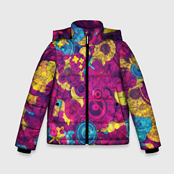 Куртка зимняя для мальчика PINK FLOW, цвет: 3D-черный