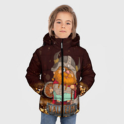 Куртка зимняя для мальчика Valheim мультяшный викинг, цвет: 3D-черный — фото 2