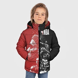 Куртка зимняя для мальчика NBA, цвет: 3D-черный — фото 2