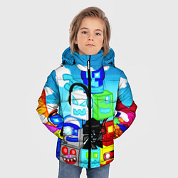 Куртка зимняя для мальчика GEOMETRY DASH ГЕОМЕТРИ ДАШ, цвет: 3D-черный — фото 2