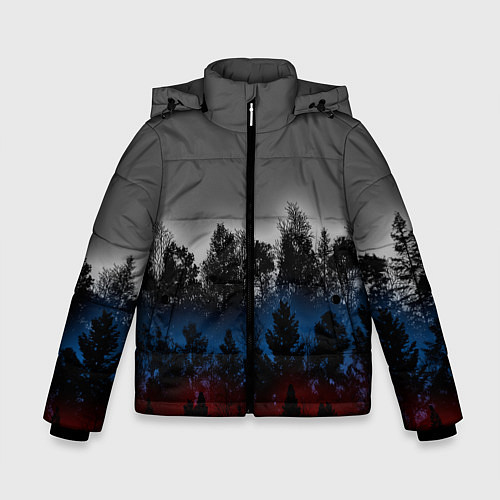 Зимняя куртка для мальчика Флаг из леса / 3D-Черный – фото 1