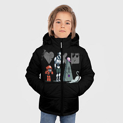 Куртка зимняя для мальчика Любовь, Смерть & Роботы, цвет: 3D-черный — фото 2