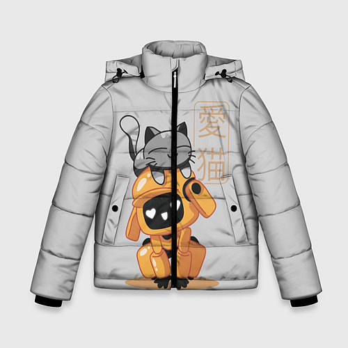 Зимняя куртка для мальчика Cat and Robot ЛСР / 3D-Черный – фото 1
