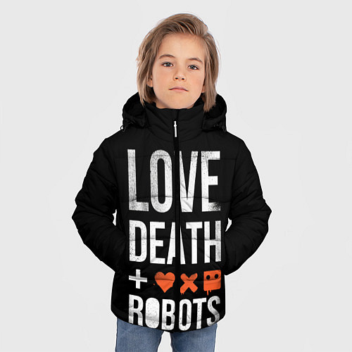 Зимняя куртка для мальчика Love Death Robots / 3D-Красный – фото 3