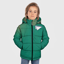 Куртка зимняя для мальчика Бумажный самолетик, цвет: 3D-черный — фото 2