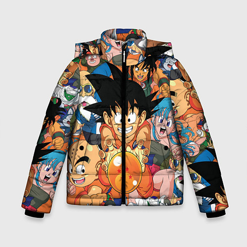 Зимняя куртка для мальчика Dragon Ball главные герои / 3D-Черный – фото 1