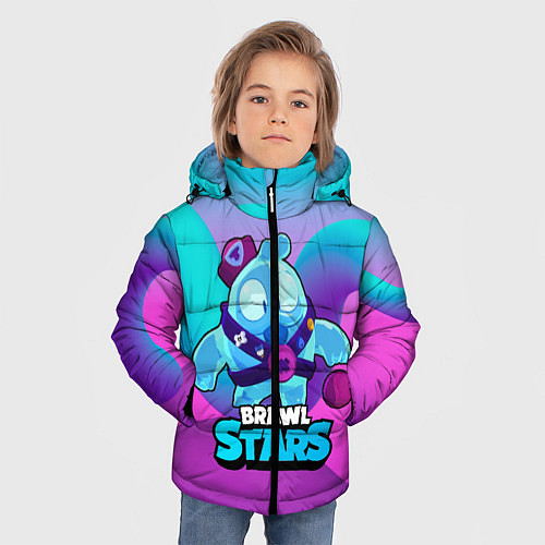 Зимняя куртка для мальчика Сквик Squeak Brawl Stars / 3D-Светло-серый – фото 3