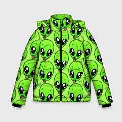 Куртка зимняя для мальчика Инопланетяне, цвет: 3D-черный