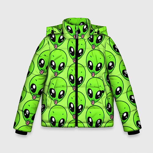 Зимняя куртка для мальчика Инопланетяне / 3D-Черный – фото 1