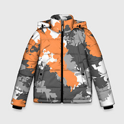 Куртка зимняя для мальчика Камуфляж огненный, цвет: 3D-черный