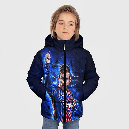 Зимняя куртка для мальчика Lionel Messi Barcelona 10 / 3D-Красный – фото 3