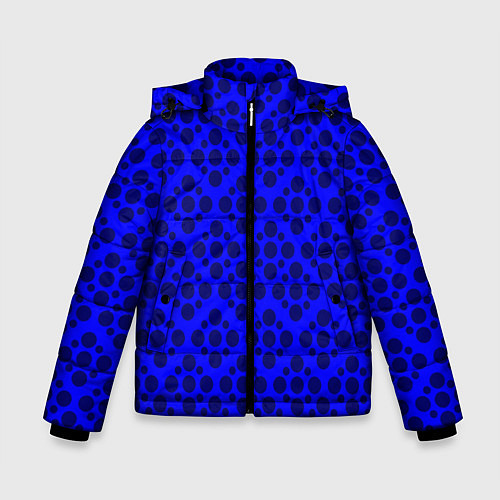 Зимняя куртка для мальчика Ряды круглых узоров / 3D-Черный – фото 1