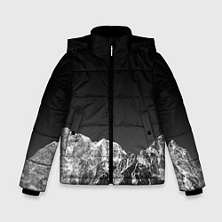Куртка зимняя для мальчика ГОРЫ В МОЕМ СЕРДЦЕ КАМУФЛЯЖ, цвет: 3D-черный