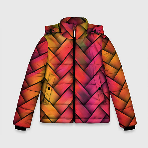 Зимняя куртка для мальчика Colorful weave / 3D-Черный – фото 1