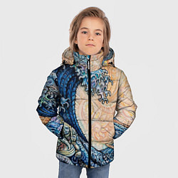 Куртка зимняя для мальчика Indian Ocean psychedelics, цвет: 3D-черный — фото 2