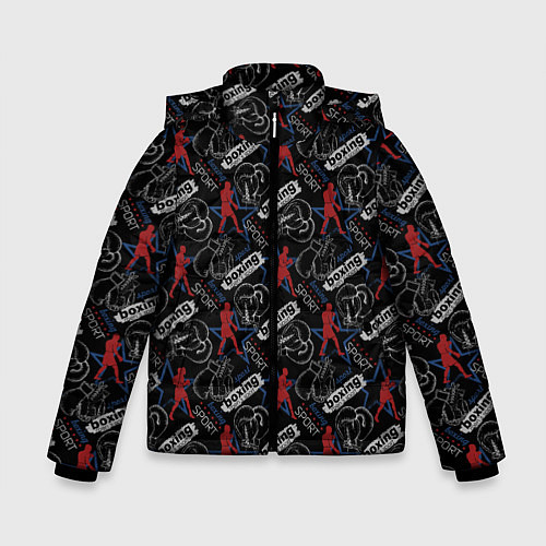 Зимняя куртка для мальчика Бокс / 3D-Черный – фото 1