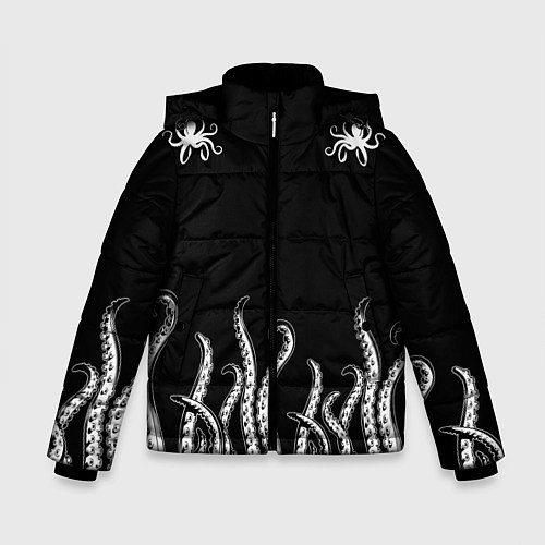 Зимняя куртка для мальчика Octopus Щупальца / 3D-Черный – фото 1