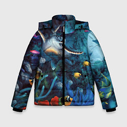 Куртка зимняя для мальчика Морская черепаха, цвет: 3D-черный