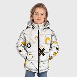 Куртка зимняя для мальчика Геометрический узор, цвет: 3D-черный — фото 2