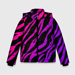 Куртка зимняя для мальчика Похоже на зебру, цвет: 3D-черный