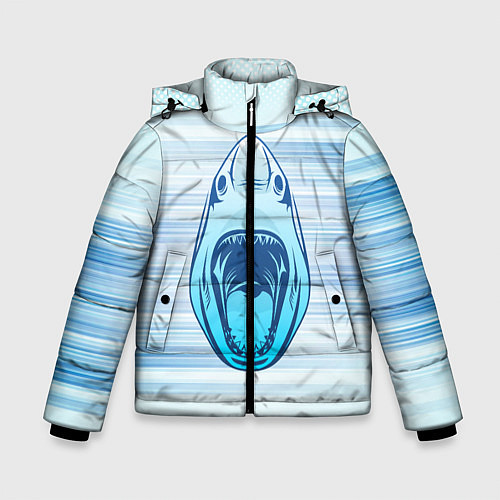 Зимняя куртка для мальчика Акула / 3D-Черный – фото 1