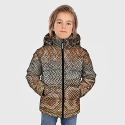 Куртка зимняя для мальчика Snake skin, цвет: 3D-черный — фото 2