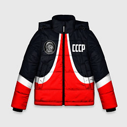 Куртка зимняя для мальчика СССР ГАГАРИН, цвет: 3D-красный