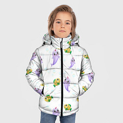Куртка зимняя для мальчика Морские жители, цвет: 3D-черный — фото 2