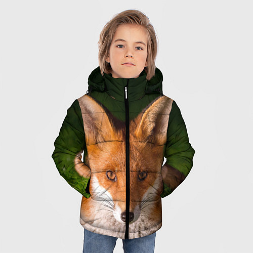Зимняя куртка для мальчика Лисица / 3D-Красный – фото 3