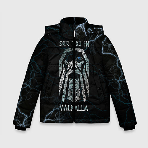 Зимняя куртка для мальчика See you in Valhalla / 3D-Черный – фото 1