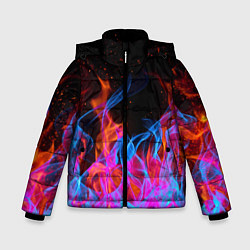 Куртка зимняя для мальчика ТРИ ОГНЯ FIRE СИНИЙ ОГОНЬ, цвет: 3D-светло-серый