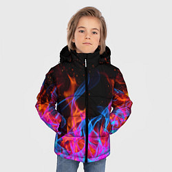 Куртка зимняя для мальчика ТРИ ОГНЯ FIRE СИНИЙ ОГОНЬ, цвет: 3D-черный — фото 2