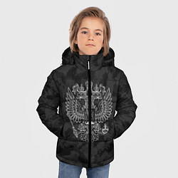 Куртка зимняя для мальчика СПЕЦ КАМУФЛЯЖ ГЕРБ РОССИИ, цвет: 3D-черный — фото 2