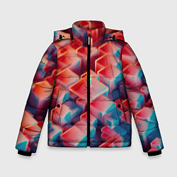 Куртка зимняя для мальчика Неоновая пара, цвет: 3D-черный