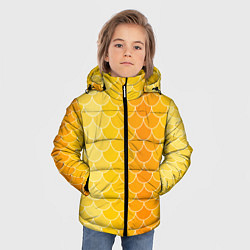 Куртка зимняя для мальчика Желтая чешуя, цвет: 3D-черный — фото 2